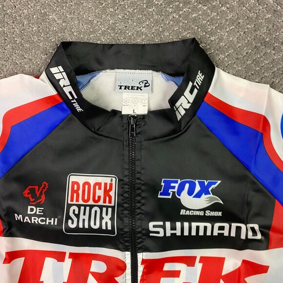 Vintage TREK Team Cycling Jacket Jersey Men's Large Lightweight Windbreaker Volk - Picture 2 of 11